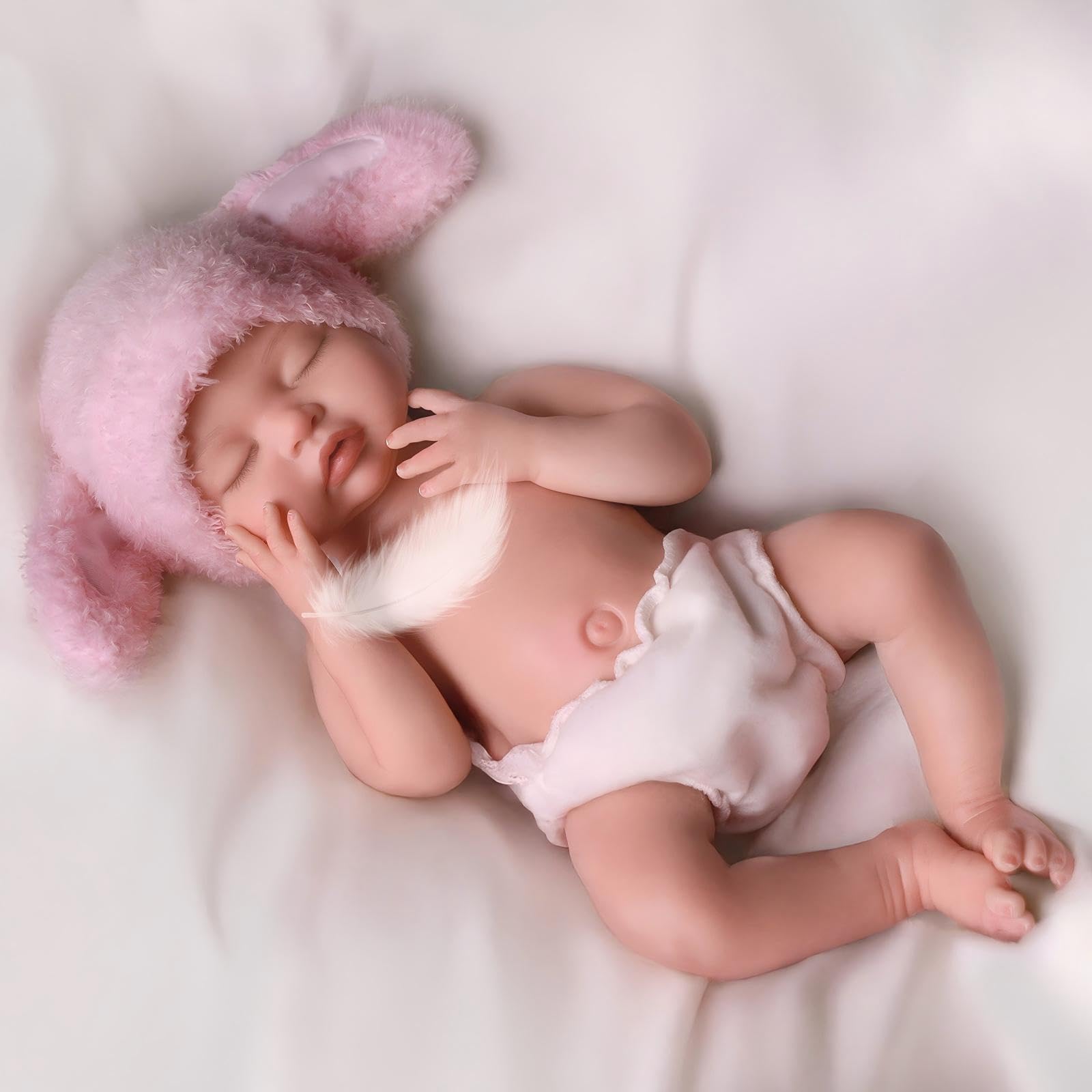 BABESIDE Silicone Baby Doll 16Inch Reborn Dolls with Weighted Lifelike Feel