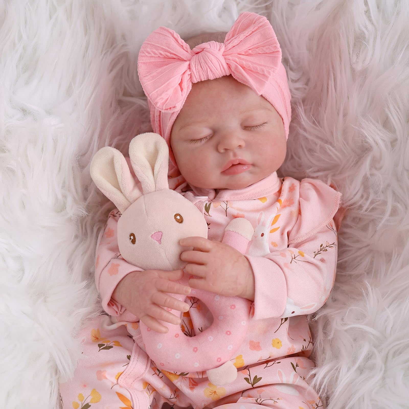 BABESIDE Reborn Baby Dolls Girl, 17 Inch Realistic Doll with Accessories