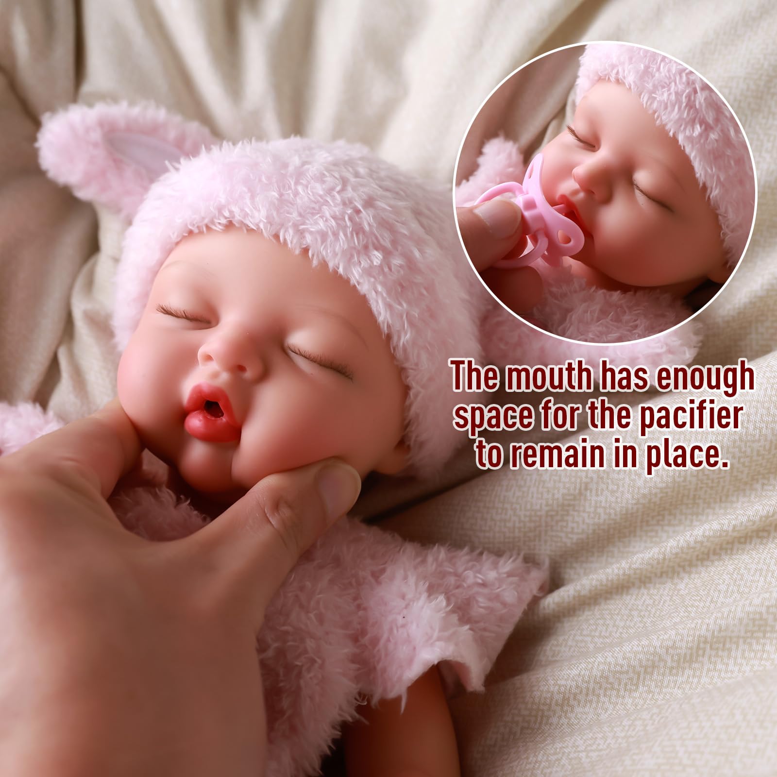 BABESIDE Silicone Baby Doll 16Inch Reborn Dolls with Weighted Lifelike Feel