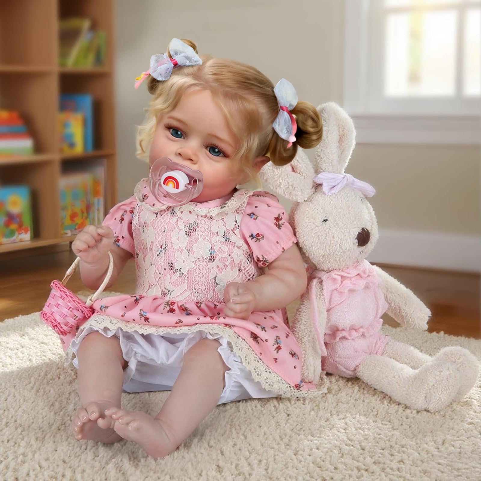 CHAREX Realistic Reborn Baby Doll, 20-Inch Lifelike Girl,Real-Life Toddler