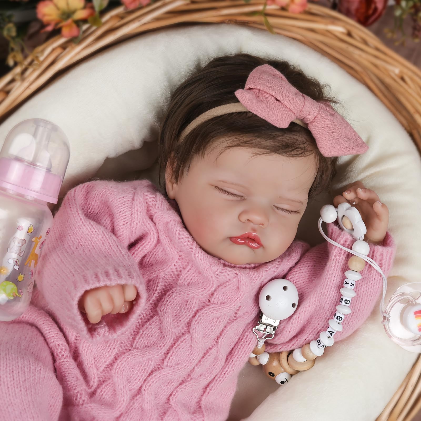 WOOROY Realistic Reborn Baby Dolls Aria, 18-Inch Real Life Newborn Girl