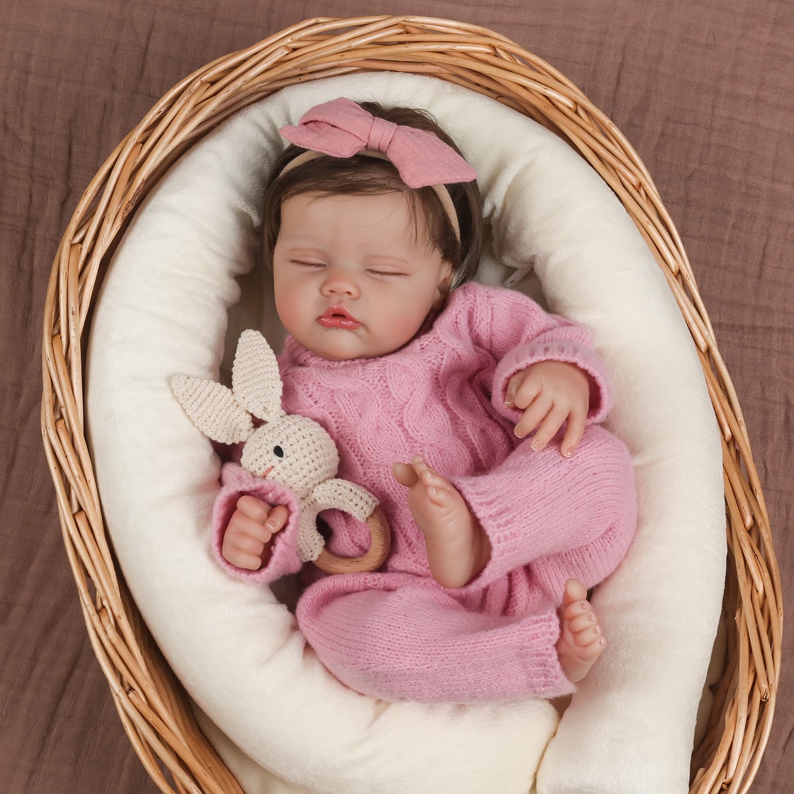 WOOROY Realistic Reborn Baby Dolls Aria, 18-Inch Real Life Newborn Girl