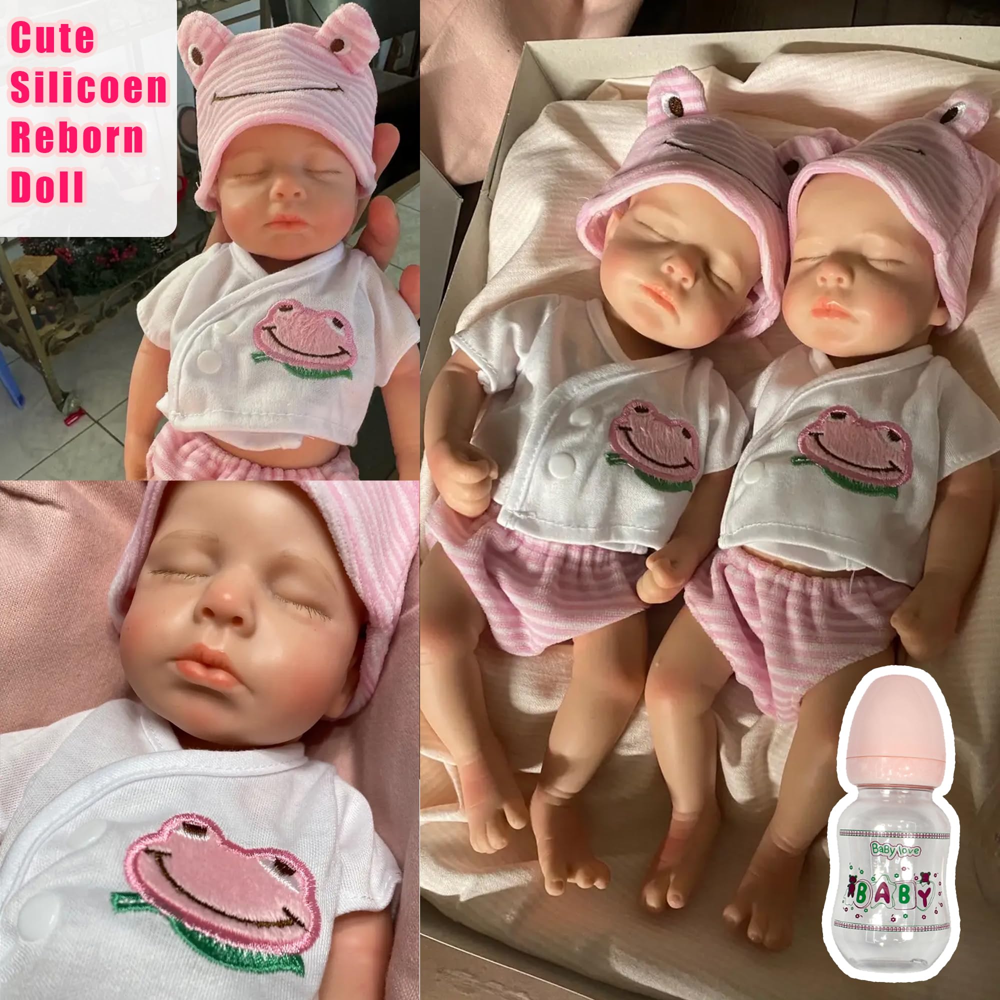 OtardDolls 33cm Reborn Baby Dolls Silicone Full Body Girl Lifelike Handmade Painted Dolls Silicone Reborn Babies for Kids