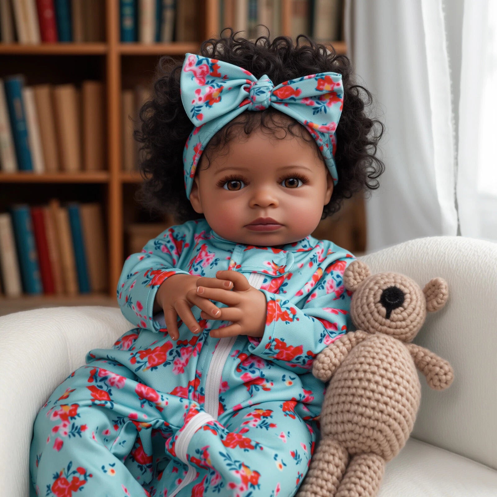 Amelia — 20-Inch Brown-Eye Soft-Body Reborn Girl Doll — product image 6