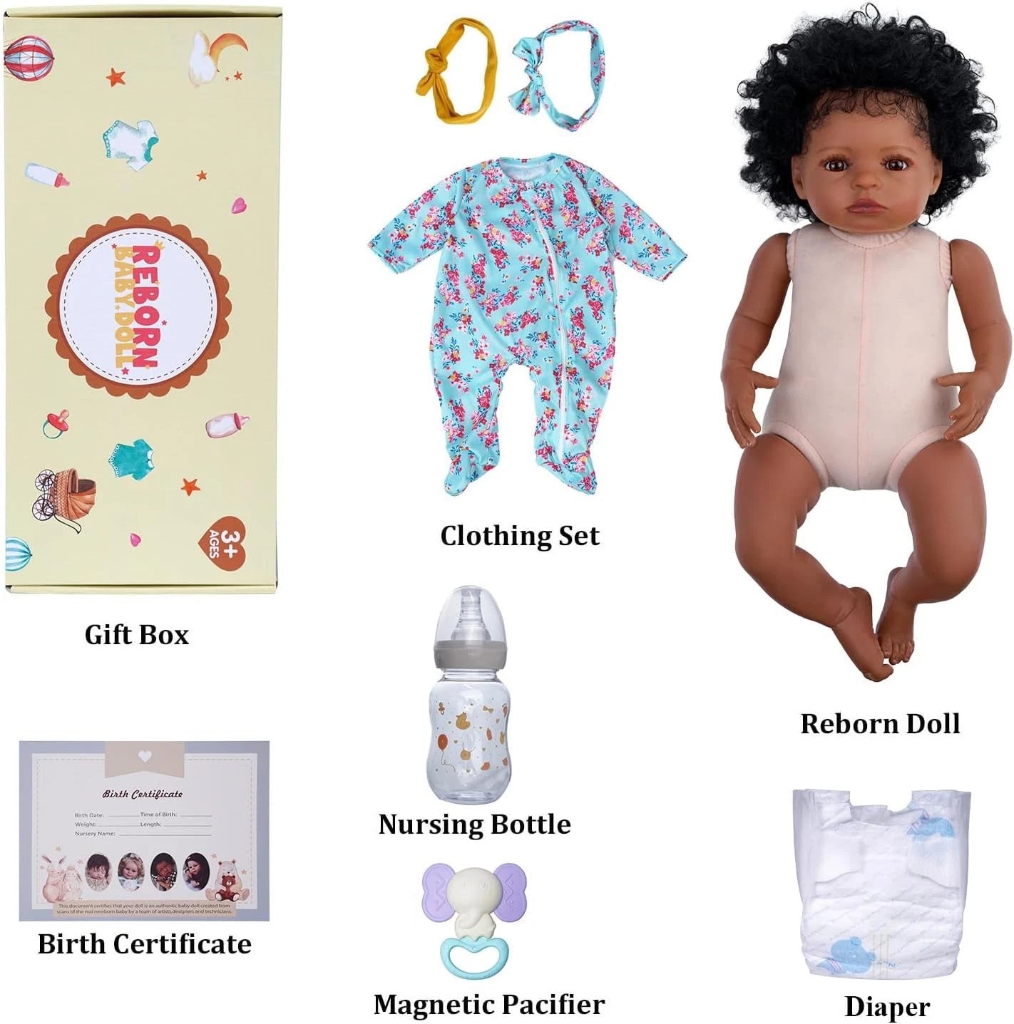 Amelia — 20-Inch Brown-Eye Soft-Body Reborn Girl Doll — product image 8