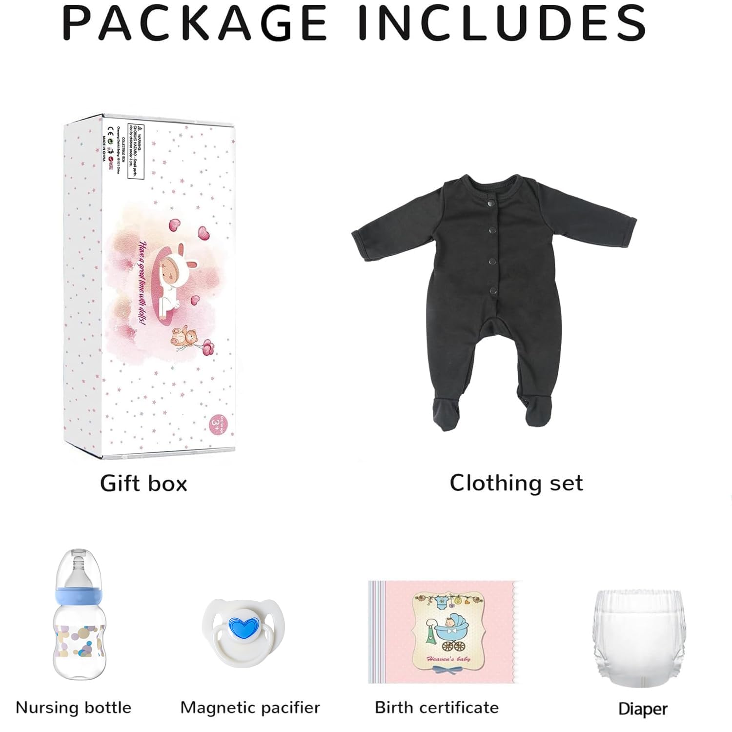 CHAREX Realistic Reborn Baby Dolls,18-inch Real Life Newborn Sleeping Boy