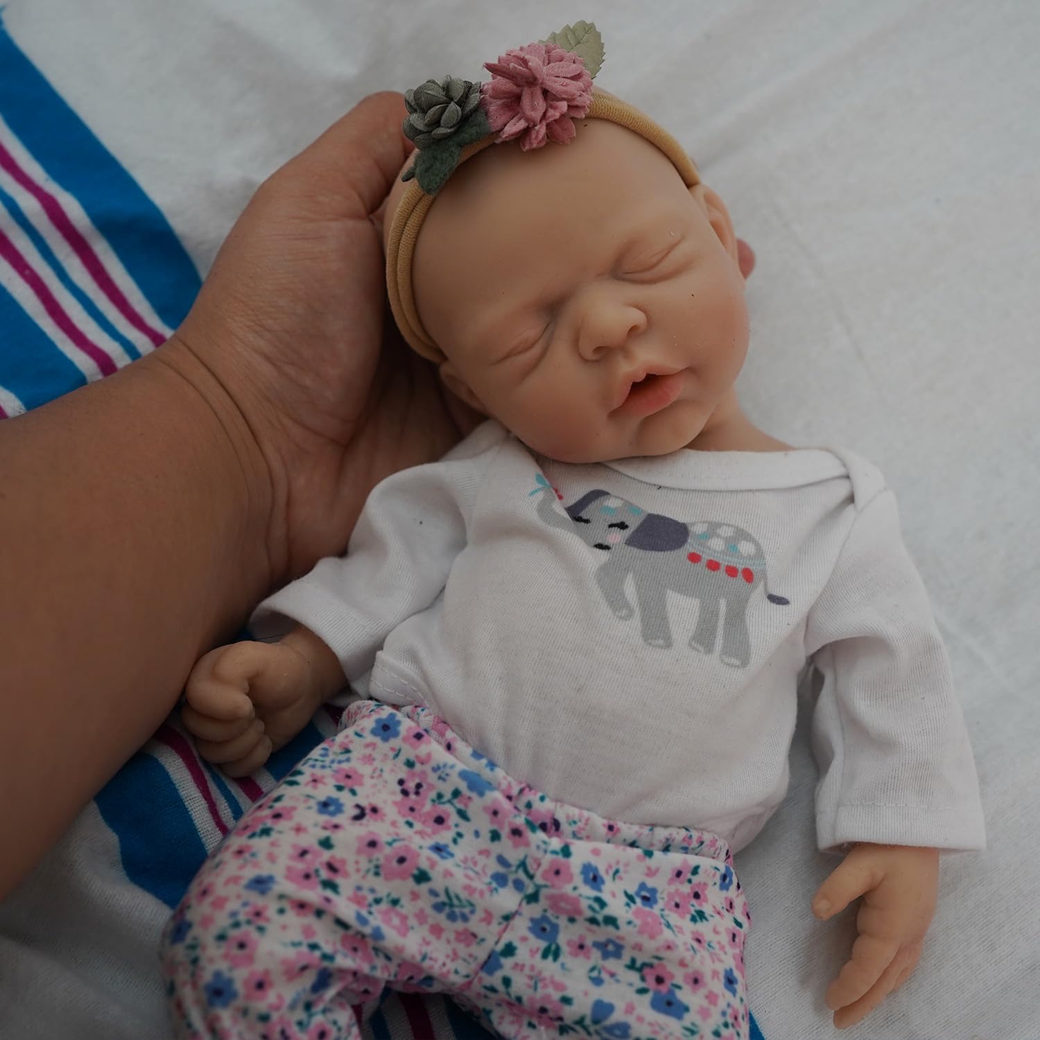 MYREBABY Lifelike Reborn Baby Dolls - 12-inch Full Silicone Newborn Girl, Real Life Baby Dolls with Clothes & Feeding Accessories Set for Kids Age 3+