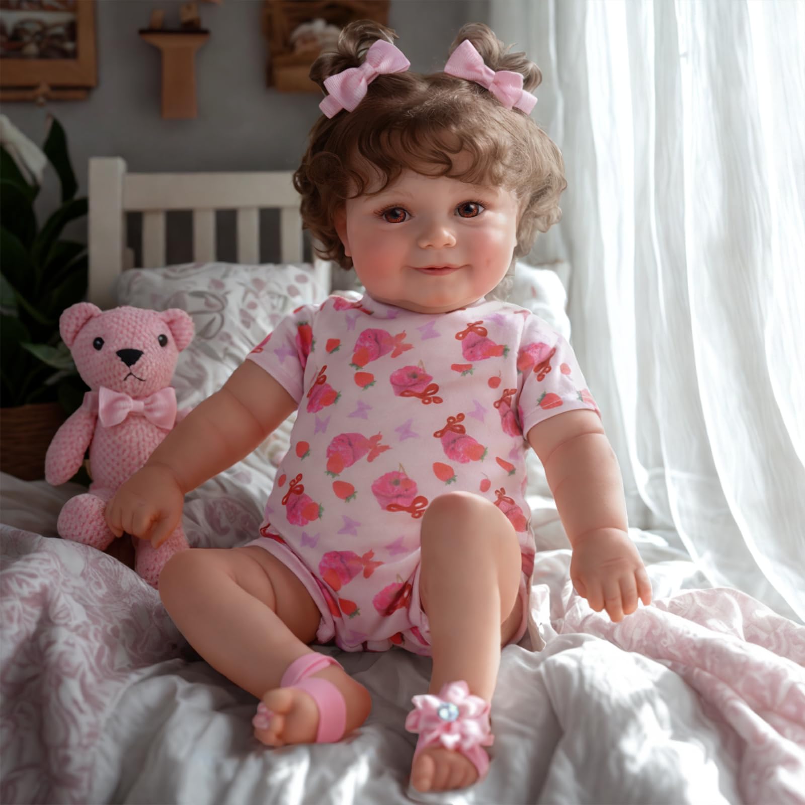 JIZHI 20Inch Reborn Baby Dolls, Real Baby Feeling Realistic Gift for Kids