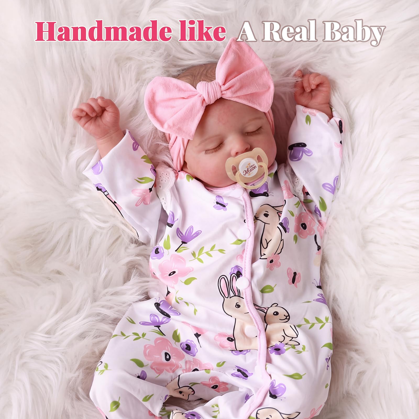 BABESIDE 20 Inch Reborn Baby Dolls Girl, Realistic Newborn Baby Doll