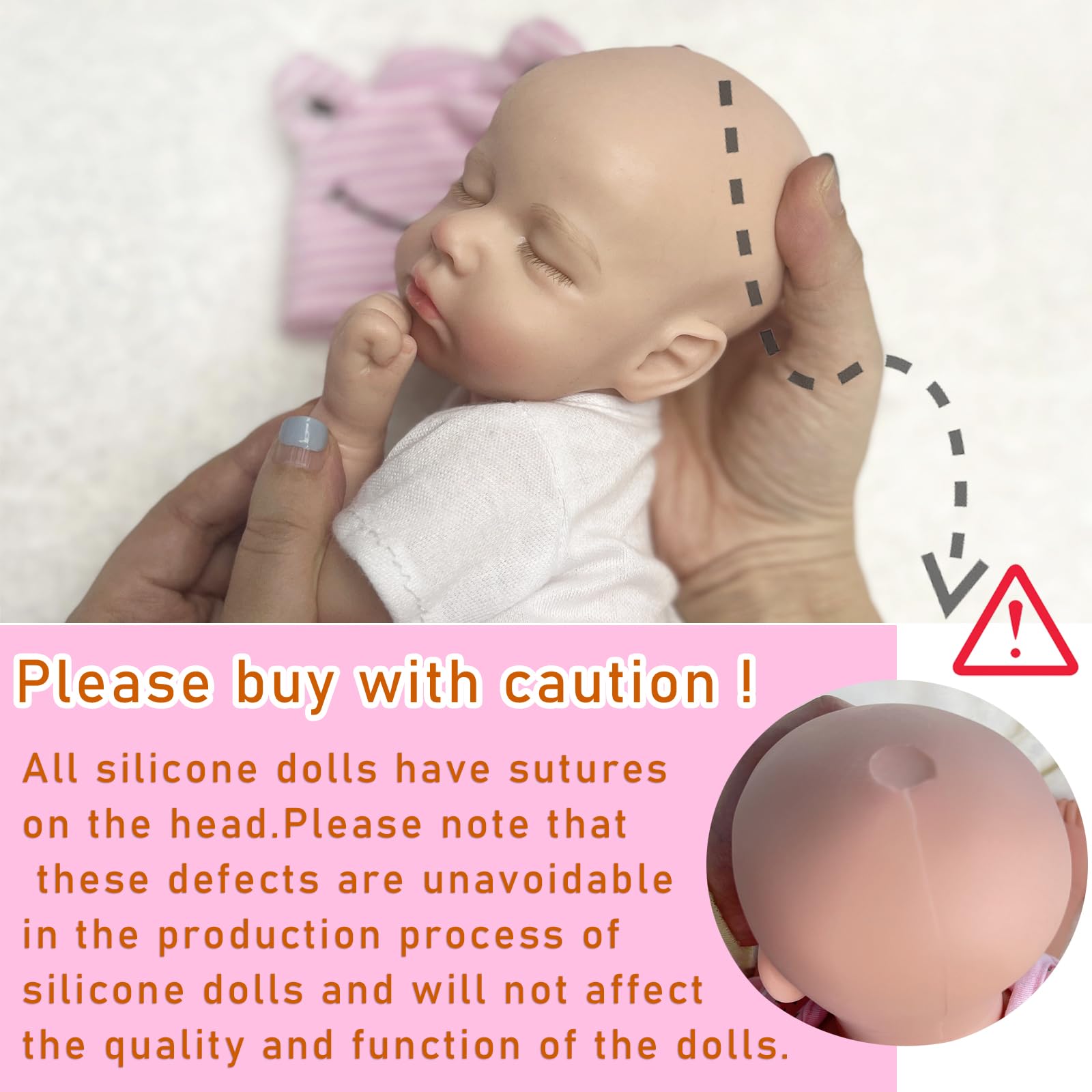 OtardDolls 33cm Reborn Baby Dolls Silicone Full Body Girl Lifelike Handmade Painted Dolls Silicone Reborn Babies for Kids