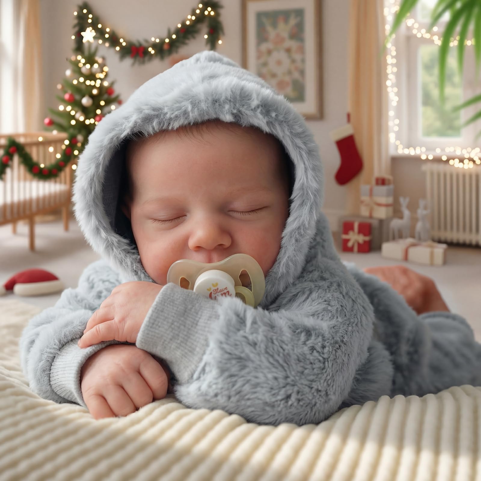 BABESIDE 17 Inch Lifelike Reborn Baby Dolls, Full Body Vinyl Boy
