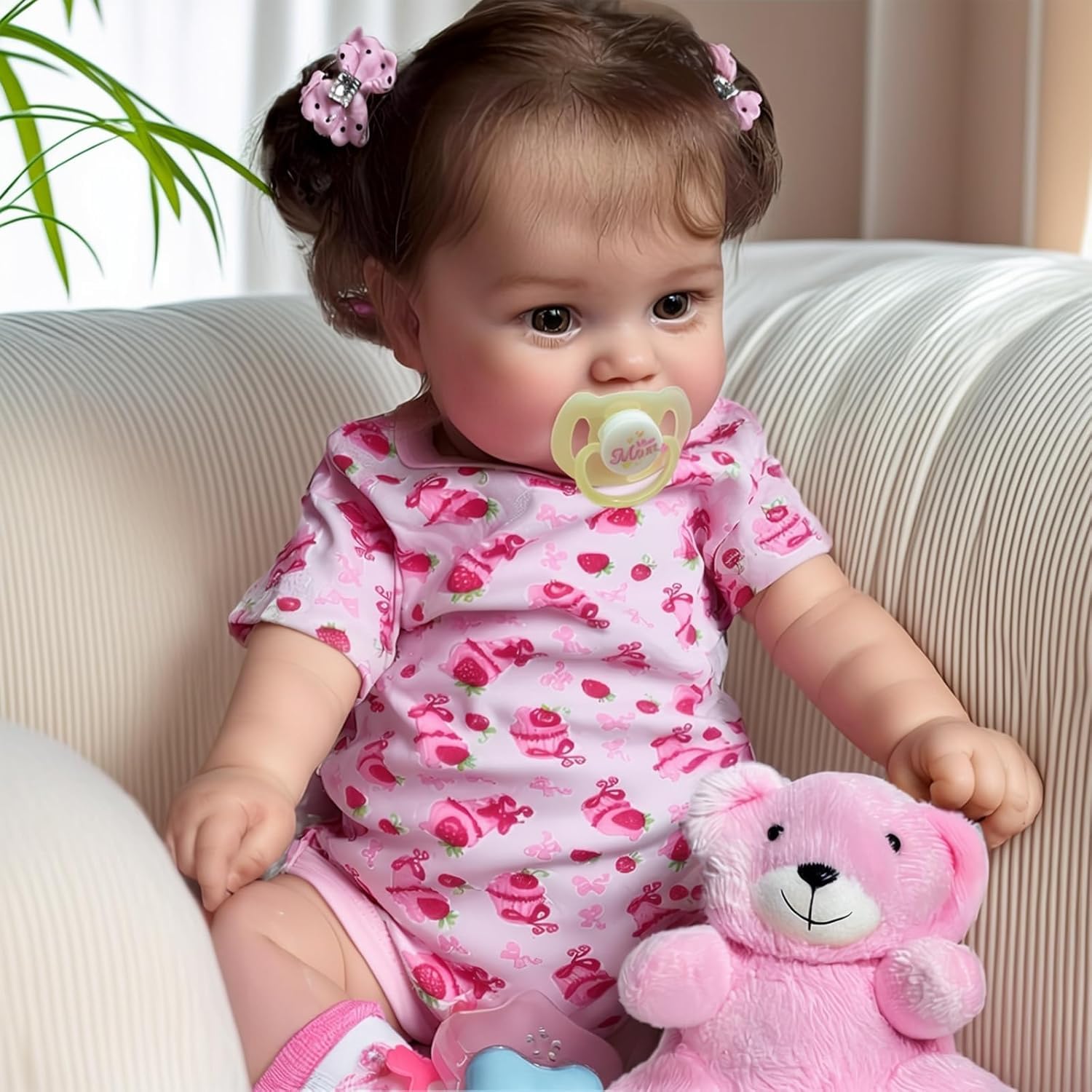 JIZHI 20Inch Reborn Baby Dolls, Real Baby Feeling Realistic Gift for Kids
