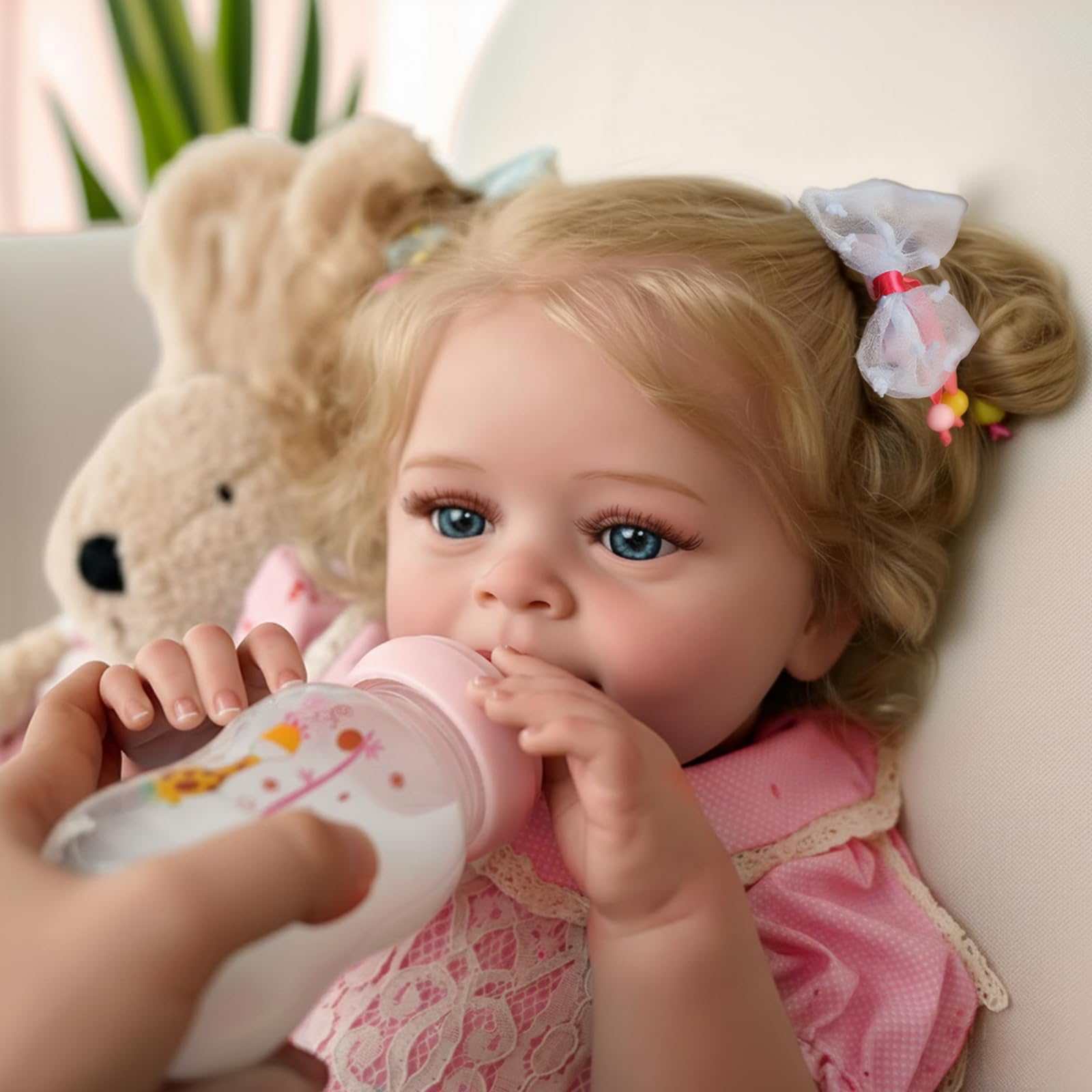 CHAREX Realistic Reborn Baby Doll, 20-Inch Lifelike Girl,Real-Life Toddler