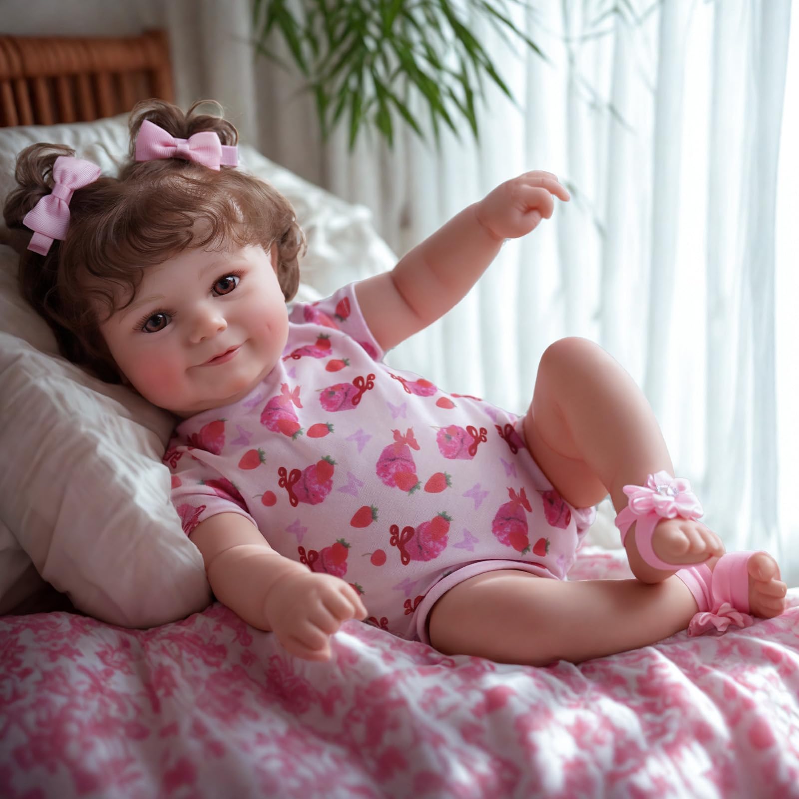 JIZHI 20Inch Reborn Baby Dolls, Real Baby Feeling Realistic Gift for Kids