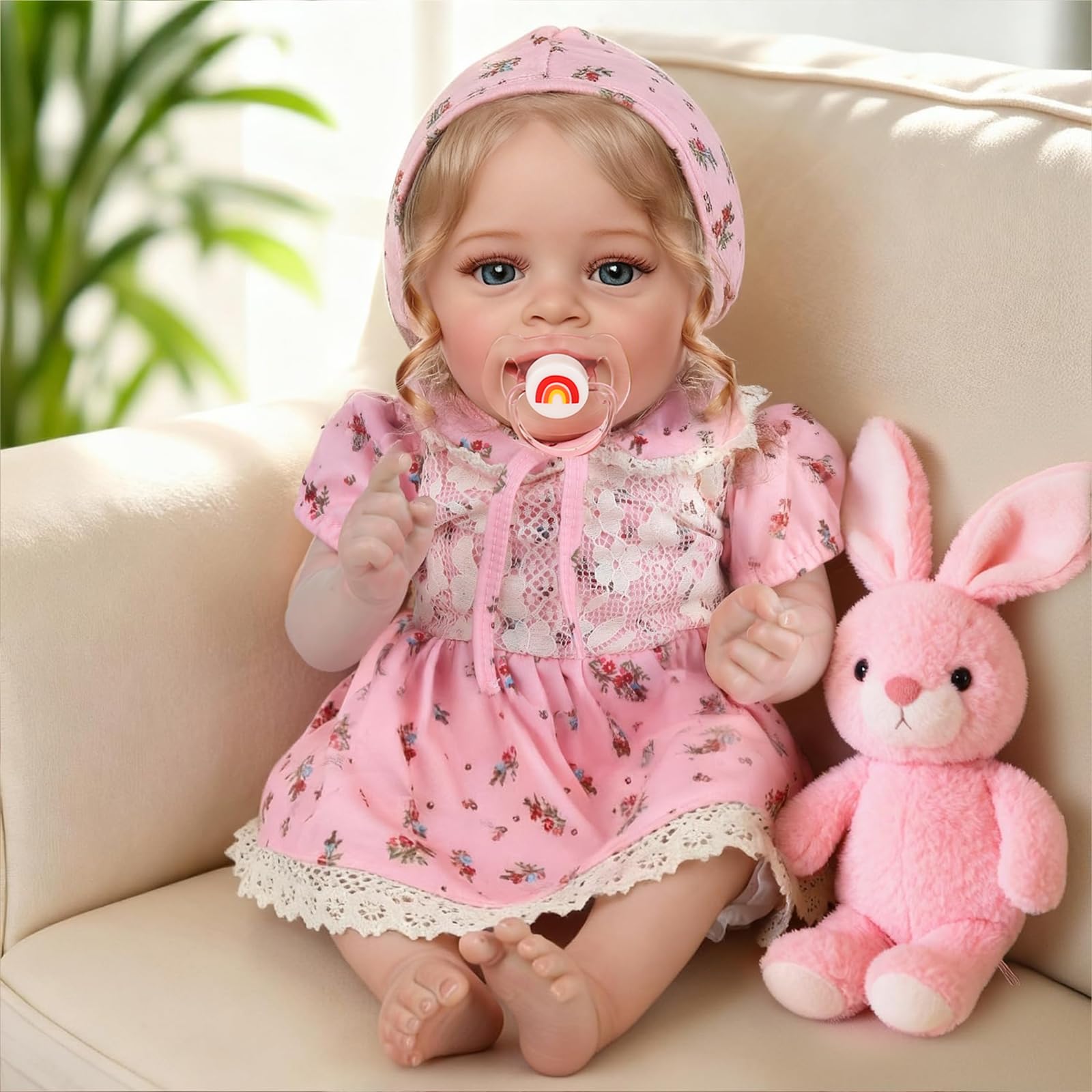 CHAREX Realistic Reborn Baby Doll, 20-Inch Lifelike Girl,Real-Life Toddler