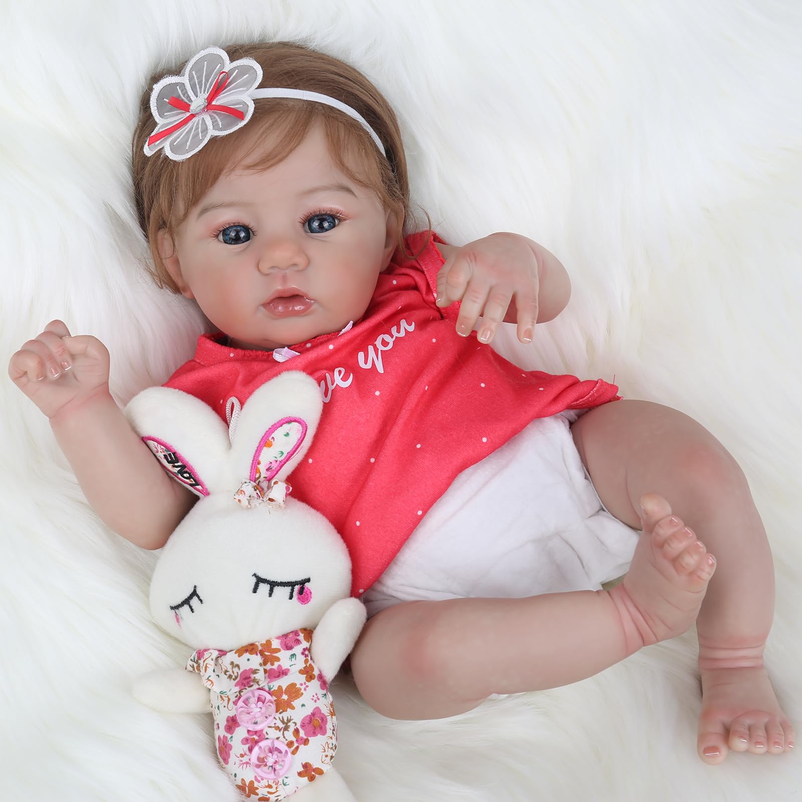 WOOROY Realistic Reborn Baby Doll, 18-Inch Lifelike Newborn, Real Life Girl