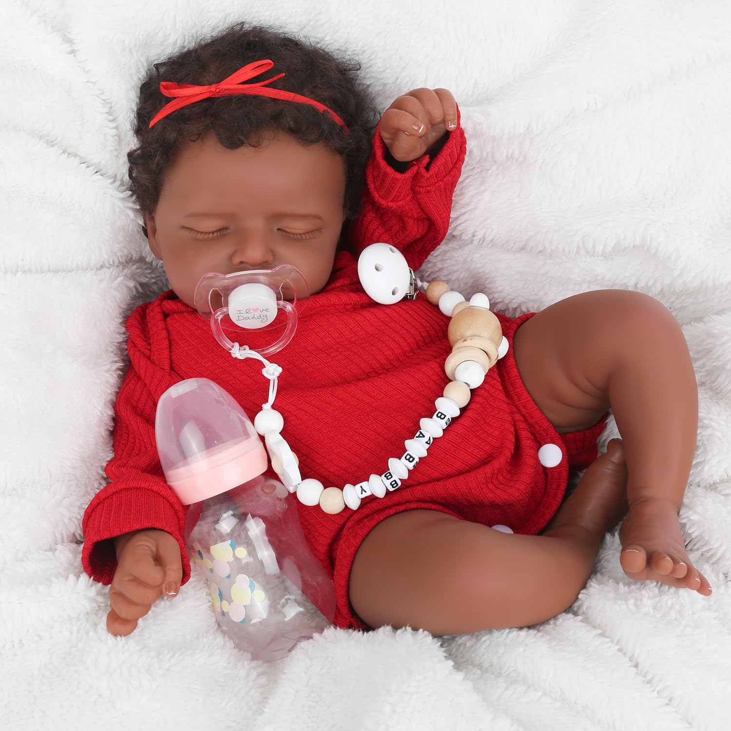 CHAREX 18-Inch Realistic Reborn Baby Doll, African American Newborn Girl