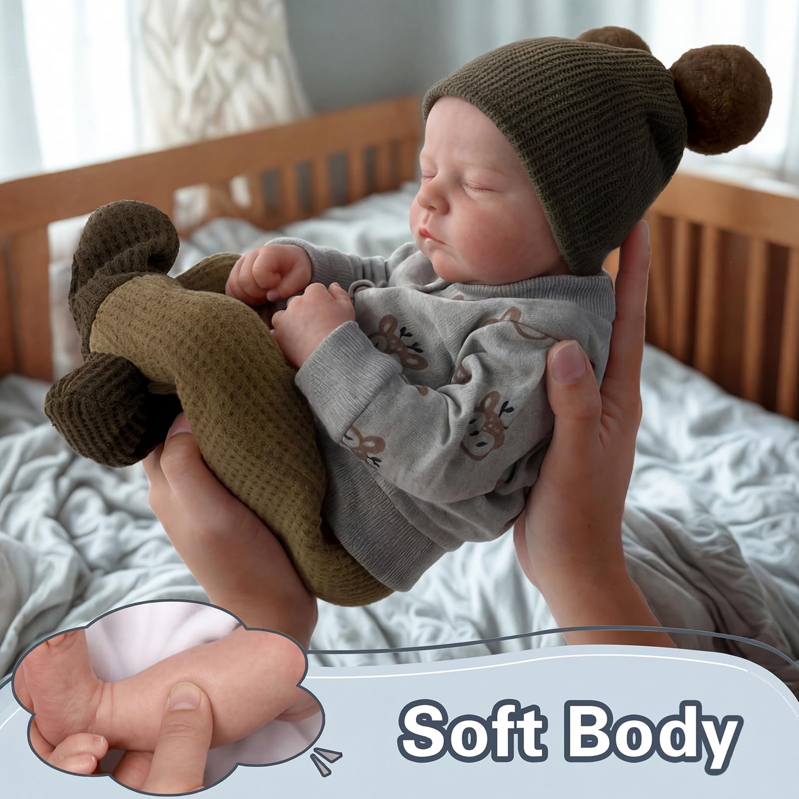 BABESIDE Reborn Baby Dolls Boy, 17 Inch Realistic Doll with Accessories