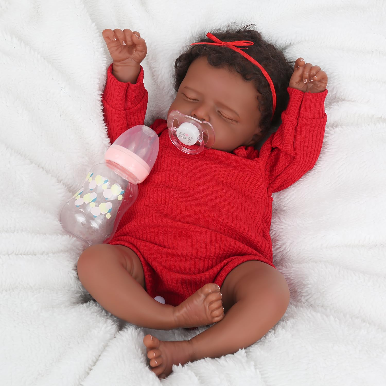 CHAREX 18-Inch Realistic Reborn Baby Doll, African American Newborn Girl