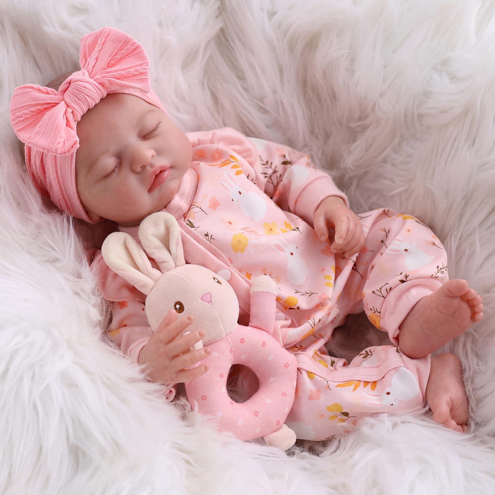 BABESIDE Reborn Baby Dolls Girl, 17 Inch Realistic Doll with Accessories