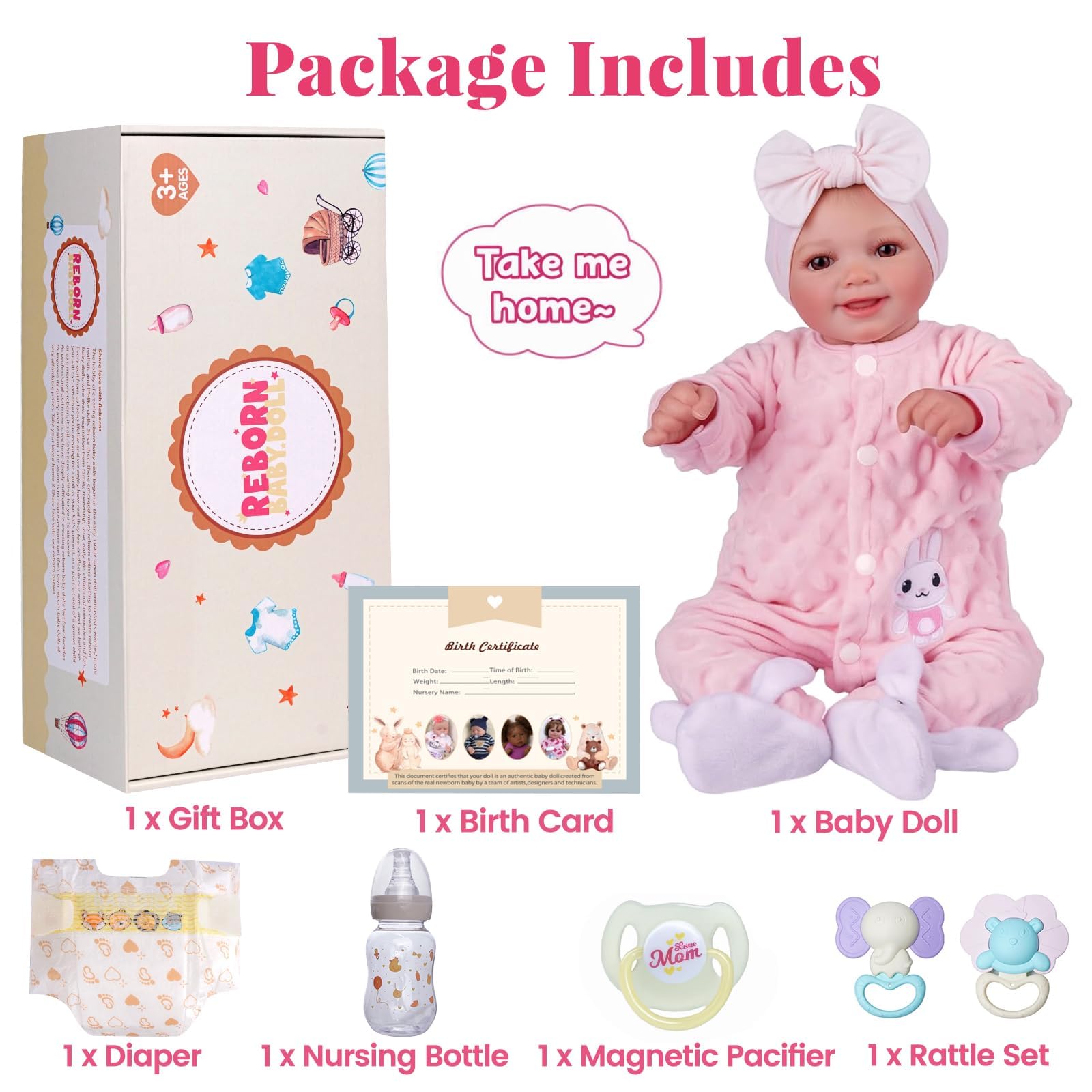BABESIDE Reborn Baby Dolls Sunny - 17 Inch Cute Realistic Baby Doll