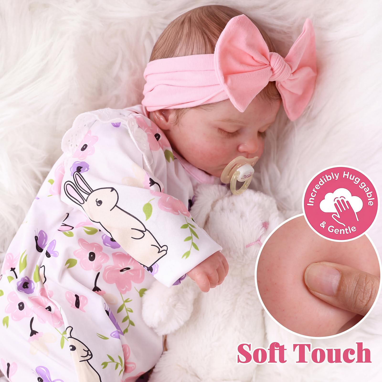 BABESIDE 20 Inch Reborn Baby Dolls Girl, Realistic Newborn Baby Doll