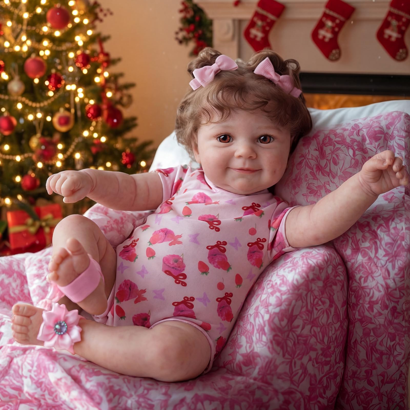 JIZHI 20Inch Reborn Baby Dolls, Real Baby Feeling Realistic Gift for Kids