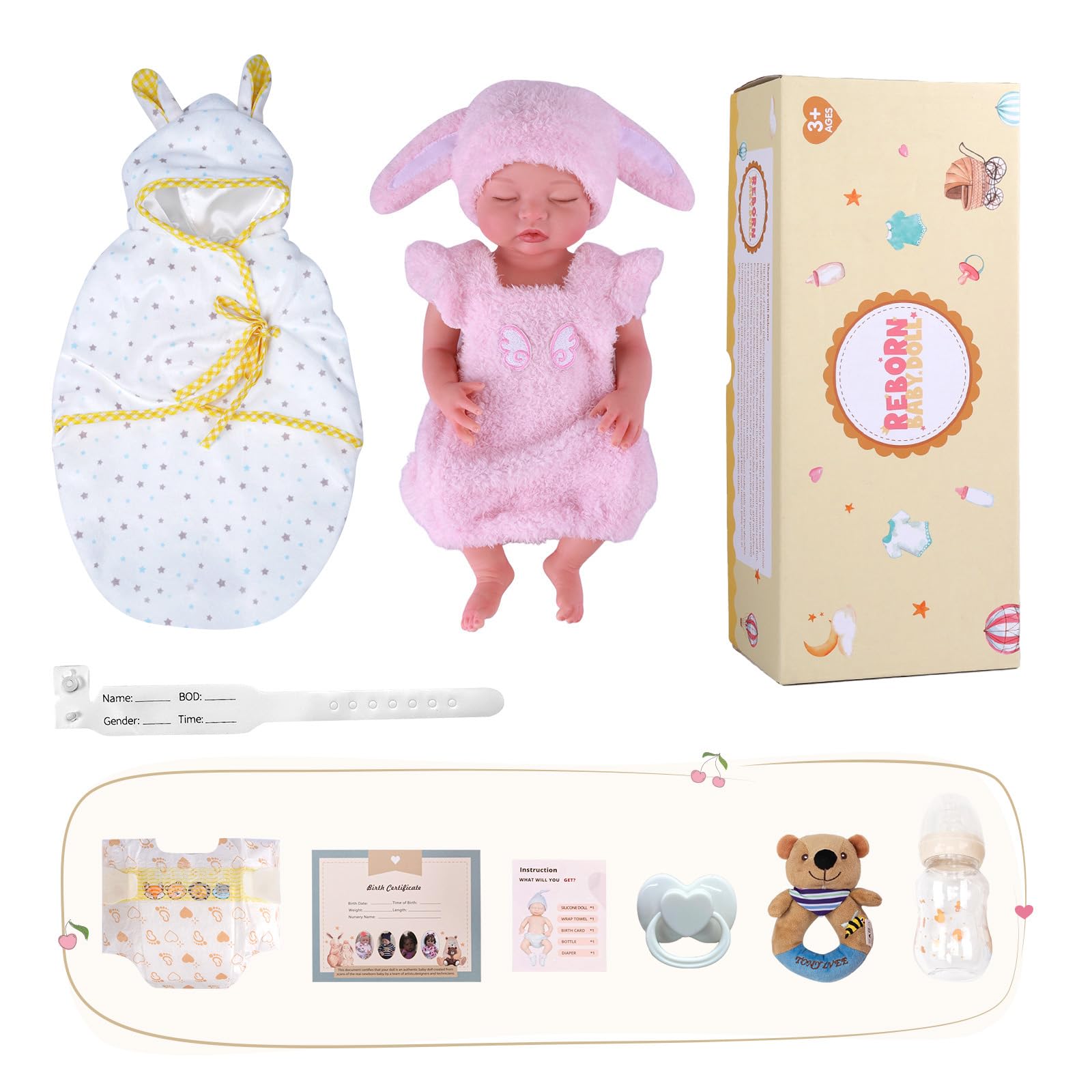 BABESIDE Silicone Baby Doll 16Inch Reborn Dolls with Weighted Lifelike Feel