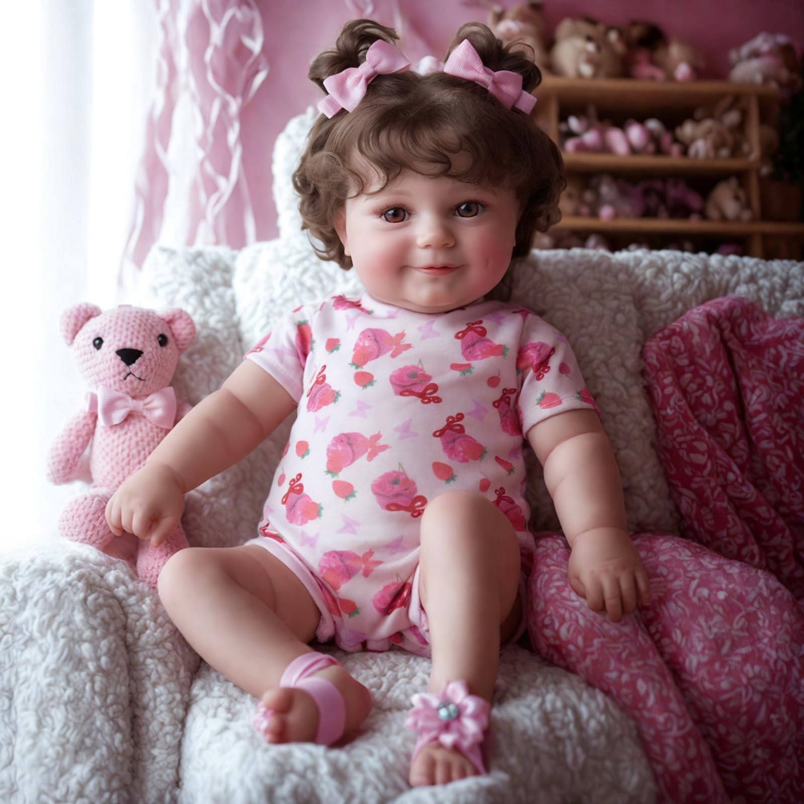 JIZHI 20Inch Reborn Baby Dolls, Real Baby Feeling Realistic Gift for Kids