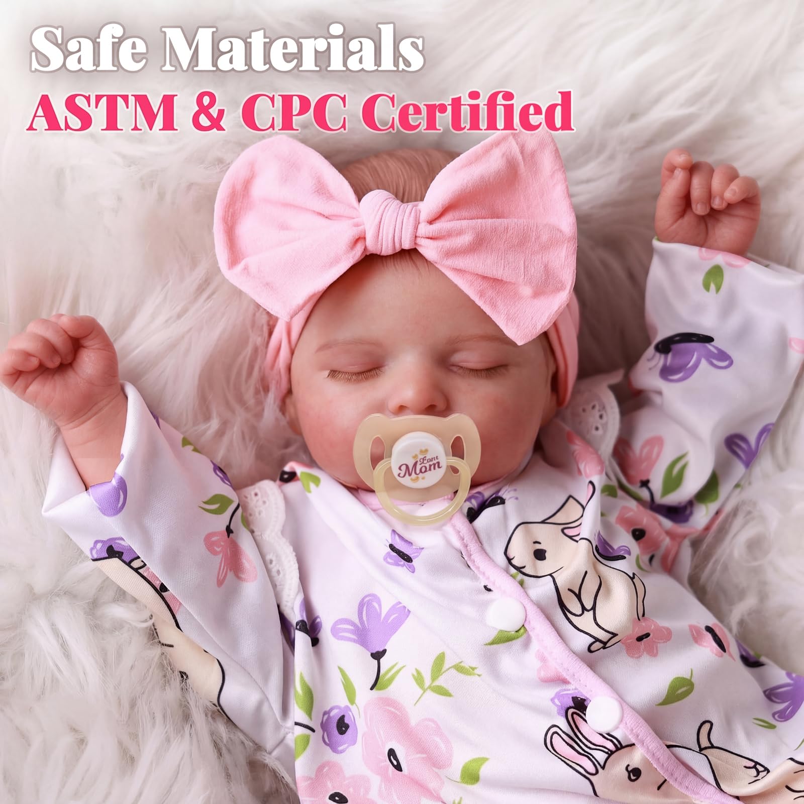 BABESIDE 20 Inch Reborn Baby Dolls Girl, Realistic Newborn Baby Doll