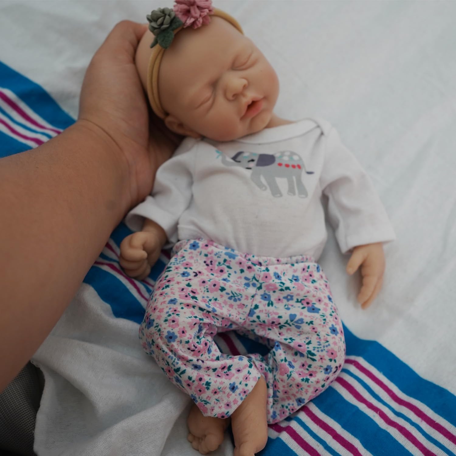 MYREBABY Lifelike Reborn Baby Dolls - 12-inch Full Silicone Newborn Girl, Real Life Baby Dolls with Clothes & Feeding Accessories Set for Kids Age 3+