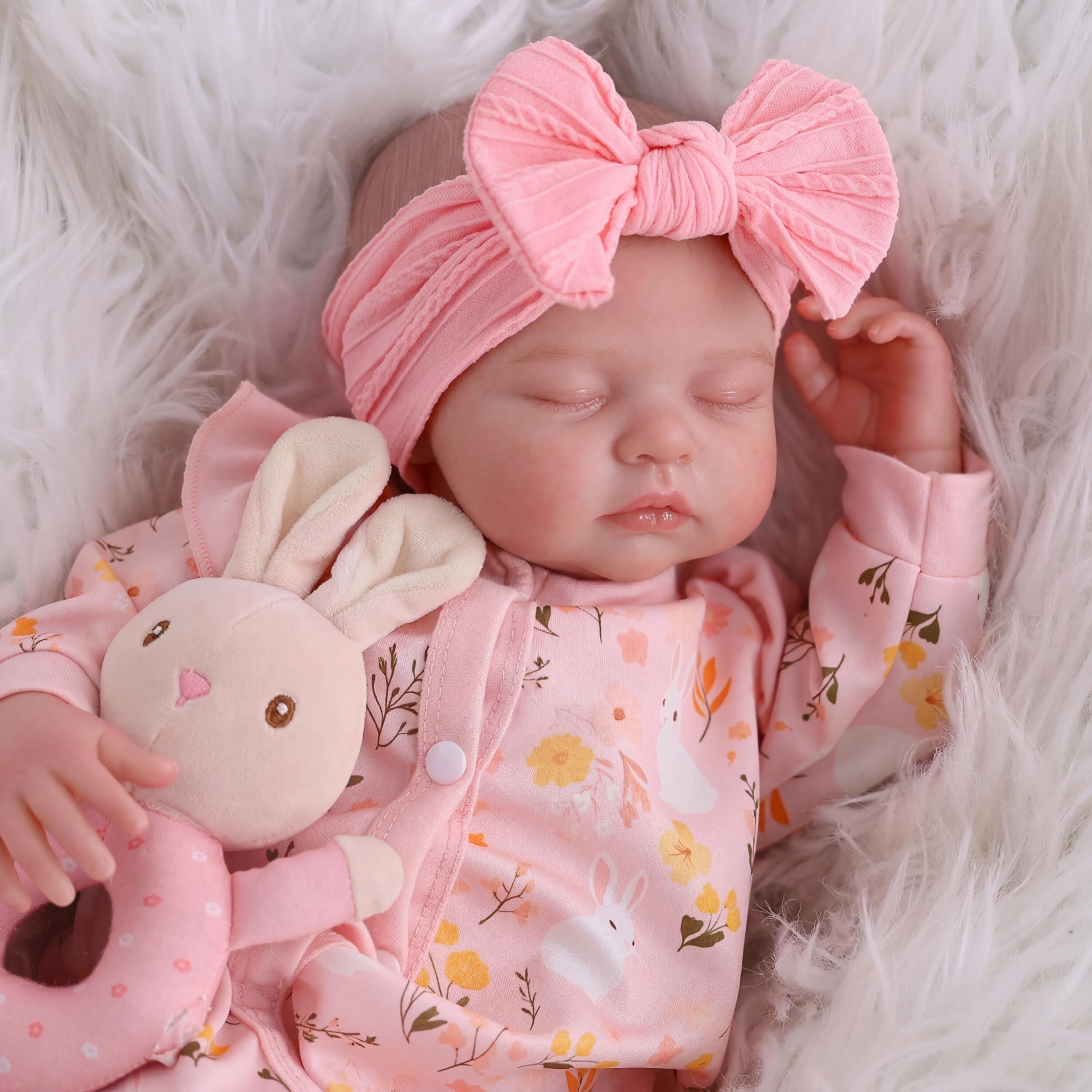 BABESIDE Reborn Baby Dolls Girl, 17 Inch Realistic Doll with Accessories